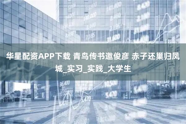 华星配资APP下载 青鸟传书邀俊彦 赤子还巢归凤城_实习_实践_大学生